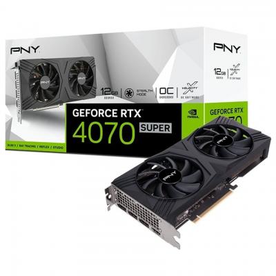 VGA PNY GeForce® RTX 4070 SUPER 12GB Verto Dual Fan OC (VCG4070S12DFXPB1-O) (751492786414)